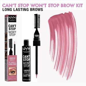 NYX Professional Makeup Can't Stop Won't Stop Longwear Brow Kit, Pink